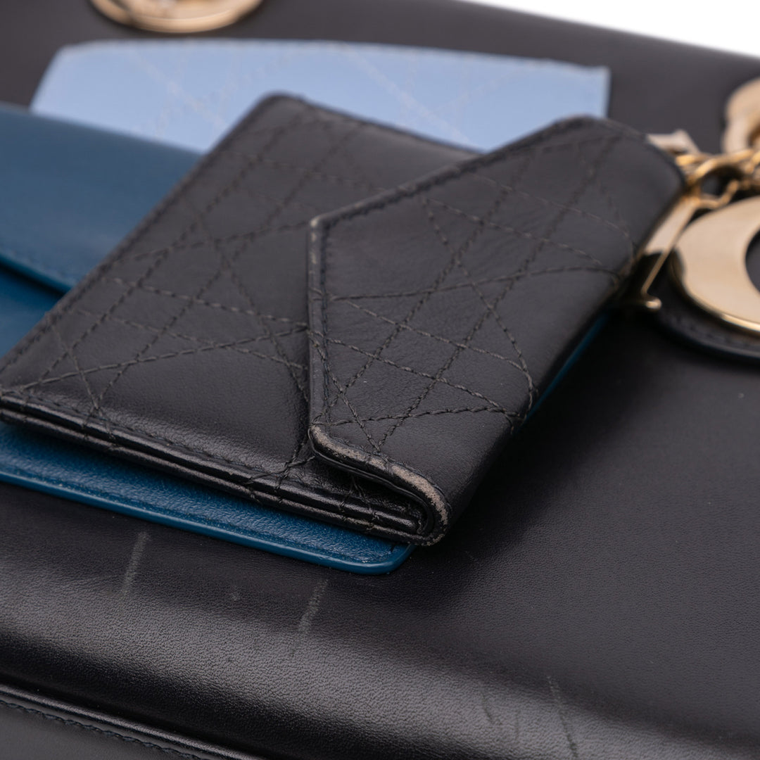 Medium Calfskin Pockets Lady Dior Black - Gaby Paris