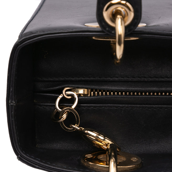 Medium Calfskin Pockets Lady Dior Black - Gaby Paris