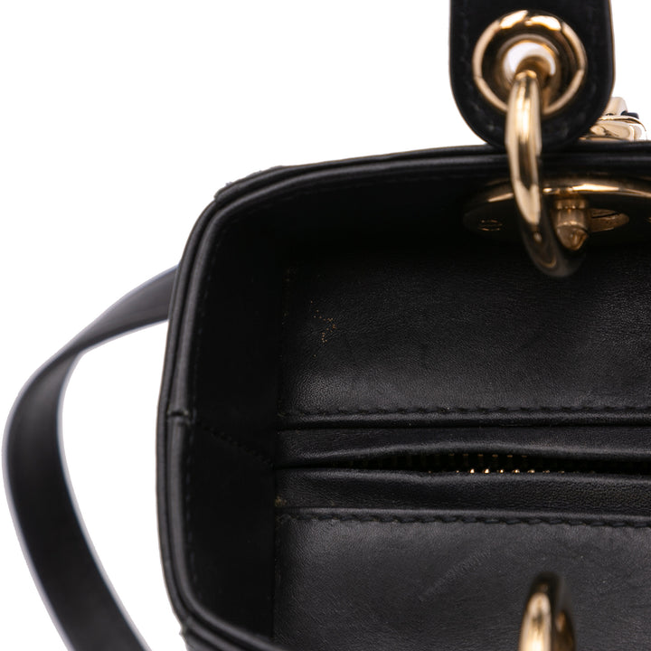 Medium Calfskin Pockets Lady Dior Black - Gaby Paris