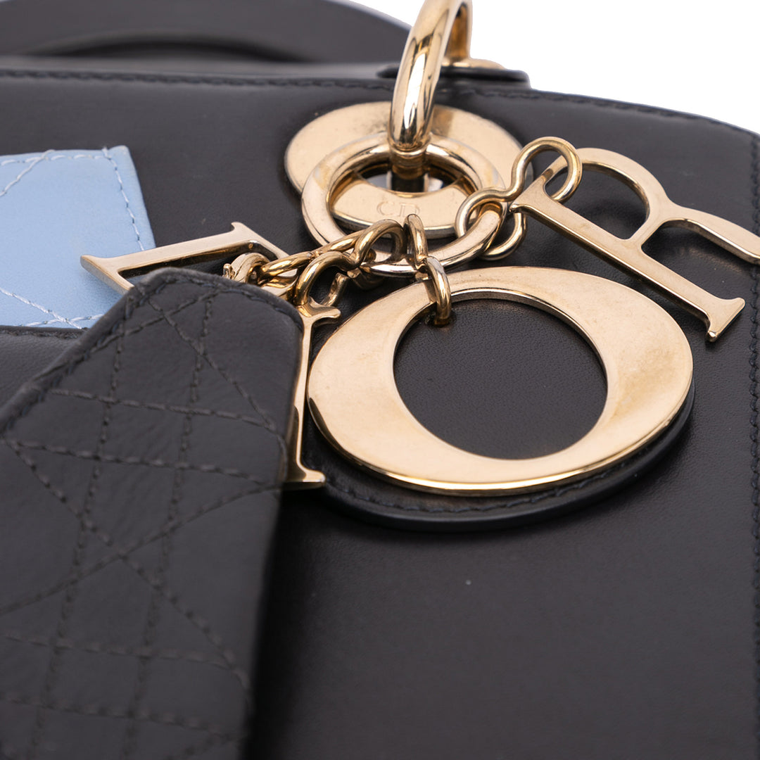 Medium Calfskin Pockets Lady Dior Black - Gaby Paris