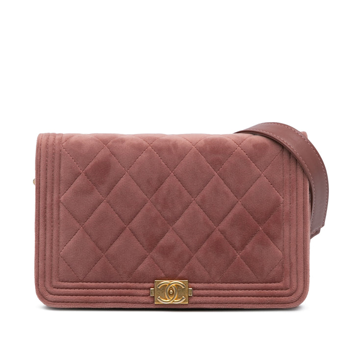 Velvet Boy Wallet On Chain Pink - Gaby Paris