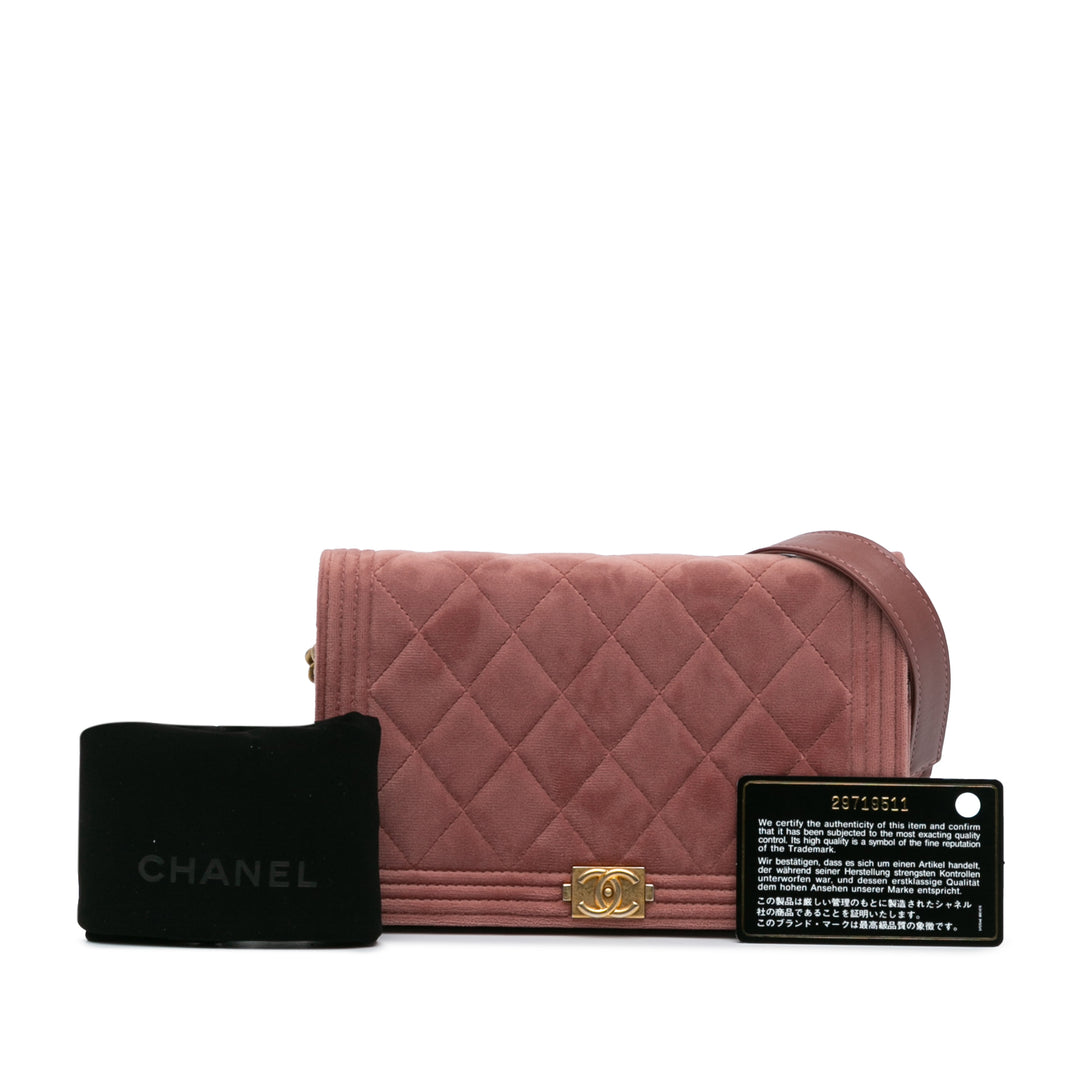 Velvet Boy Wallet On Chain Pink - Gaby Paris