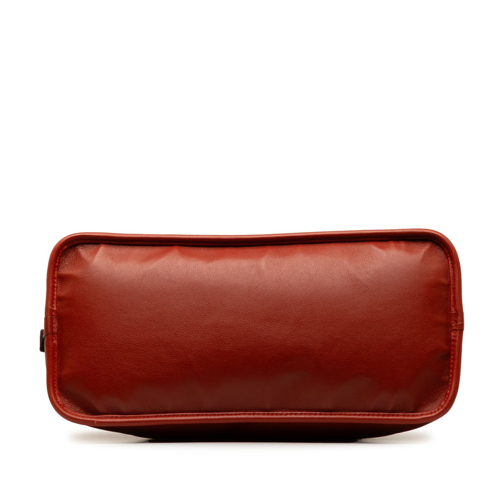 Anagram Leather Handbag Red - Gaby Paris