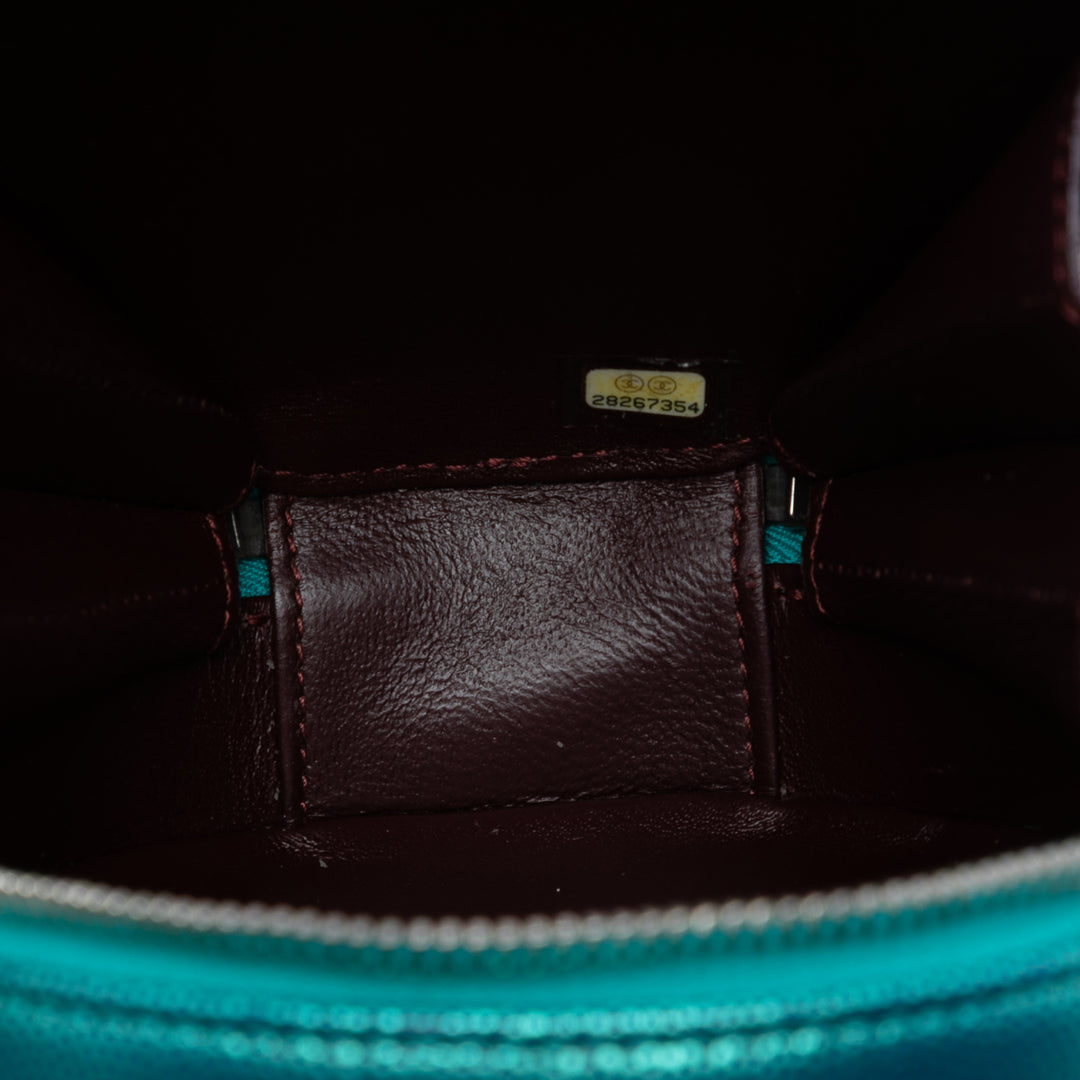 Chanel Matelassé Metallic Caviar Rainbow Hardware Oval Sac caméra