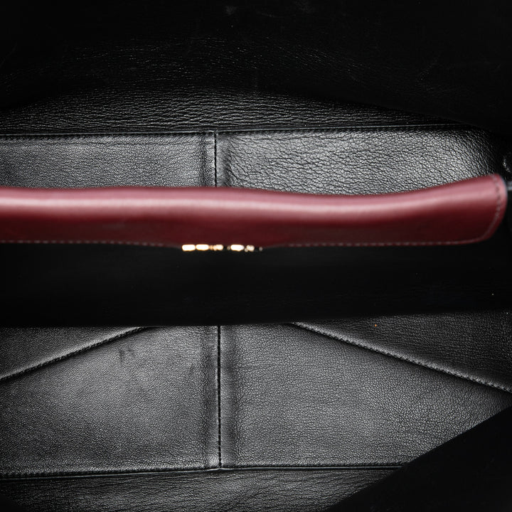 Prada Bicolore City Veau Double Sac Moyen Rouge – vue 4 – GABY PARIS