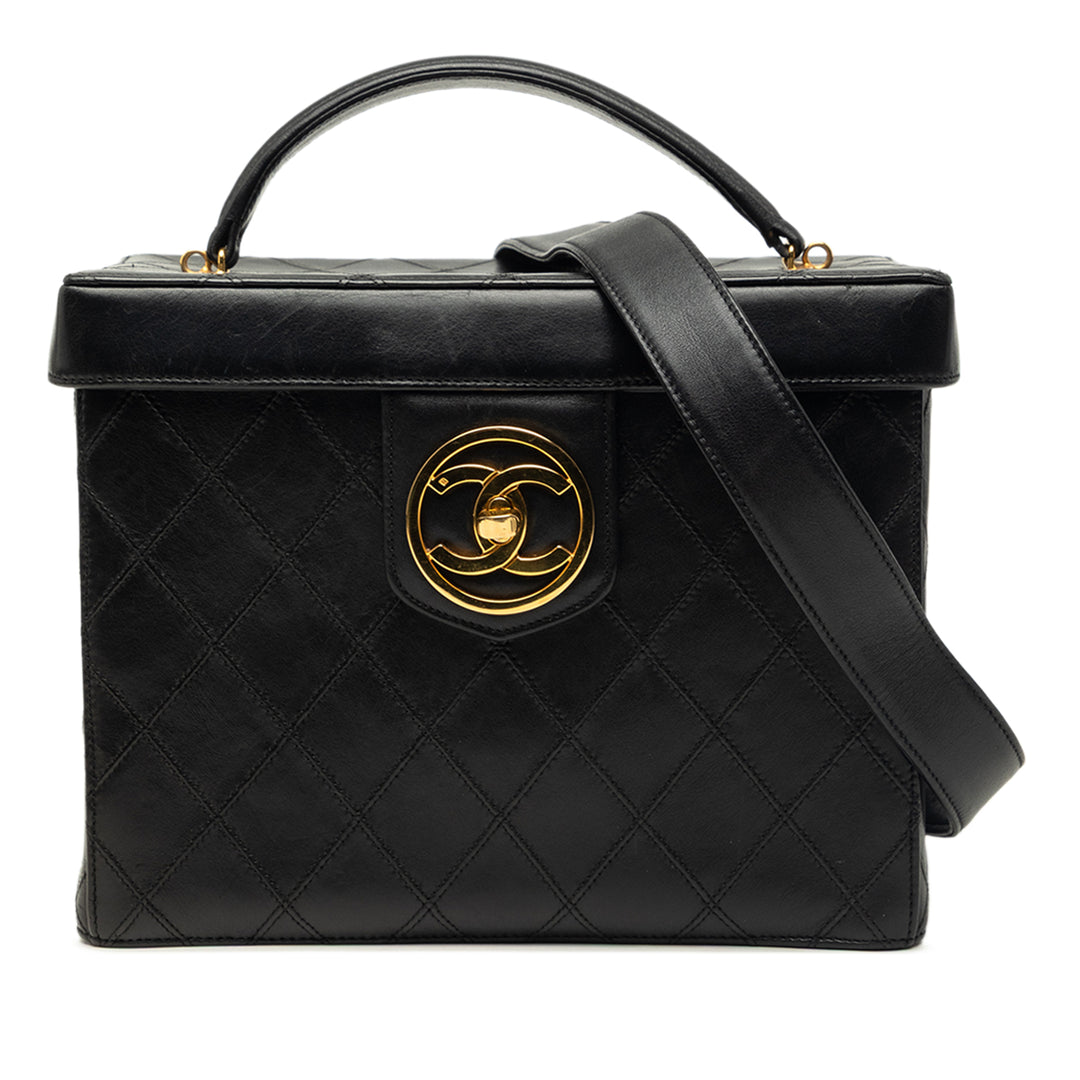 CC Matelassé Vanity Cuir d'agneau Noir