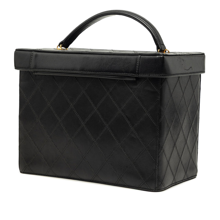 CC Matelassé Vanity Cuir d'agneau Noir