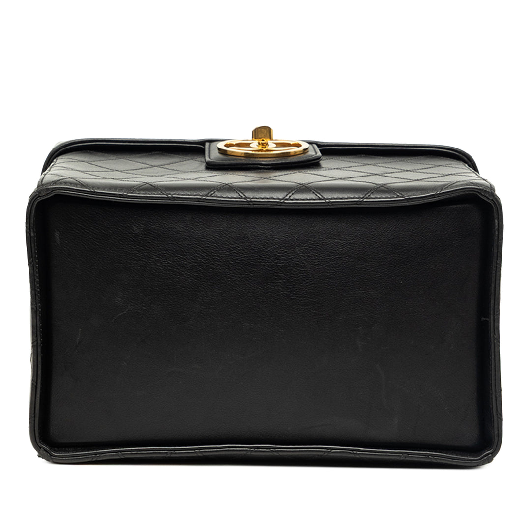 CC Matelassé Vanity Cuir d'agneau Noir