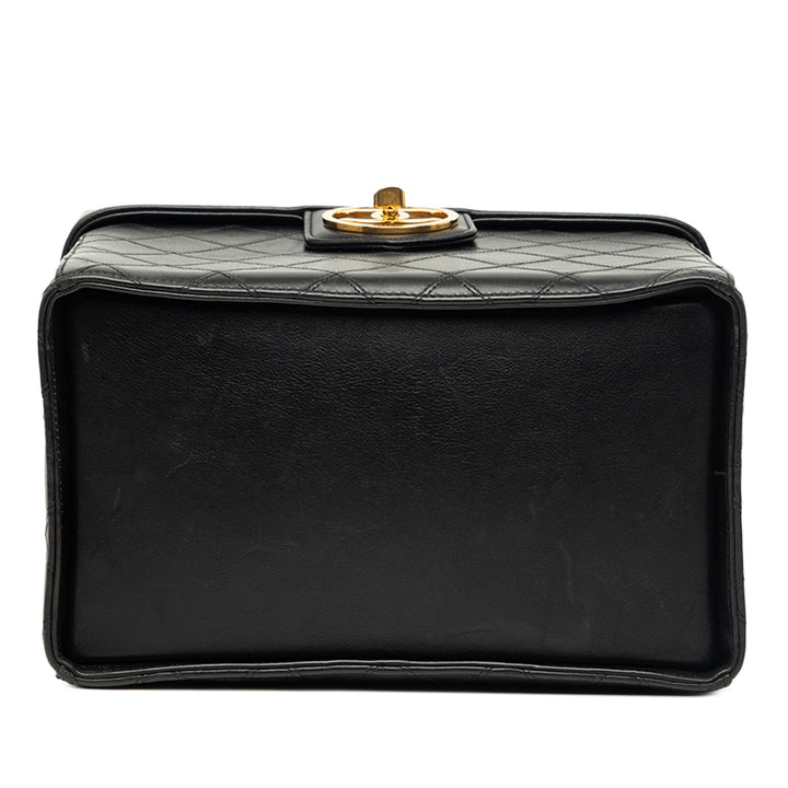 CC Matelassé Vanity Cuir d'agneau Noir