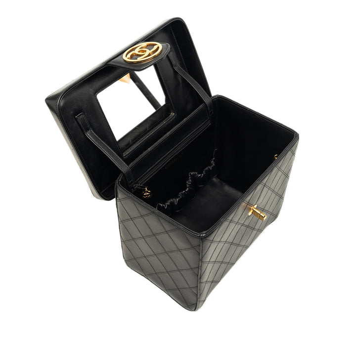 CC Matelassé Vanity Cuir d'agneau Noir