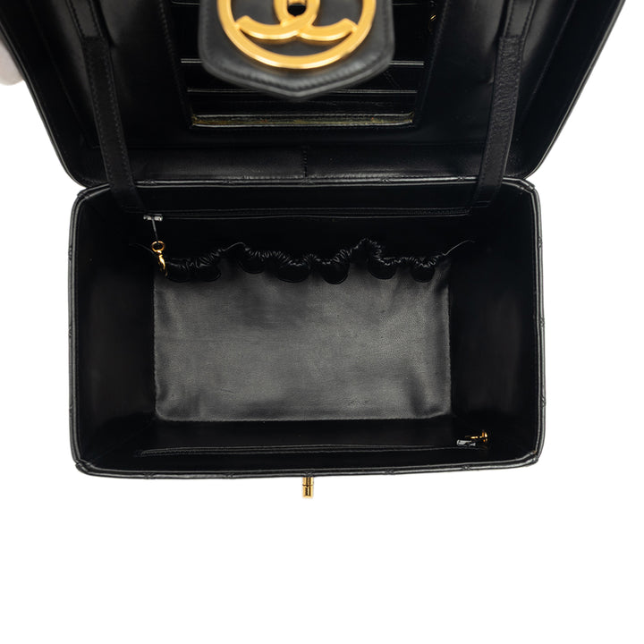 CC Matelassé Vanity Cuir d'agneau Noir