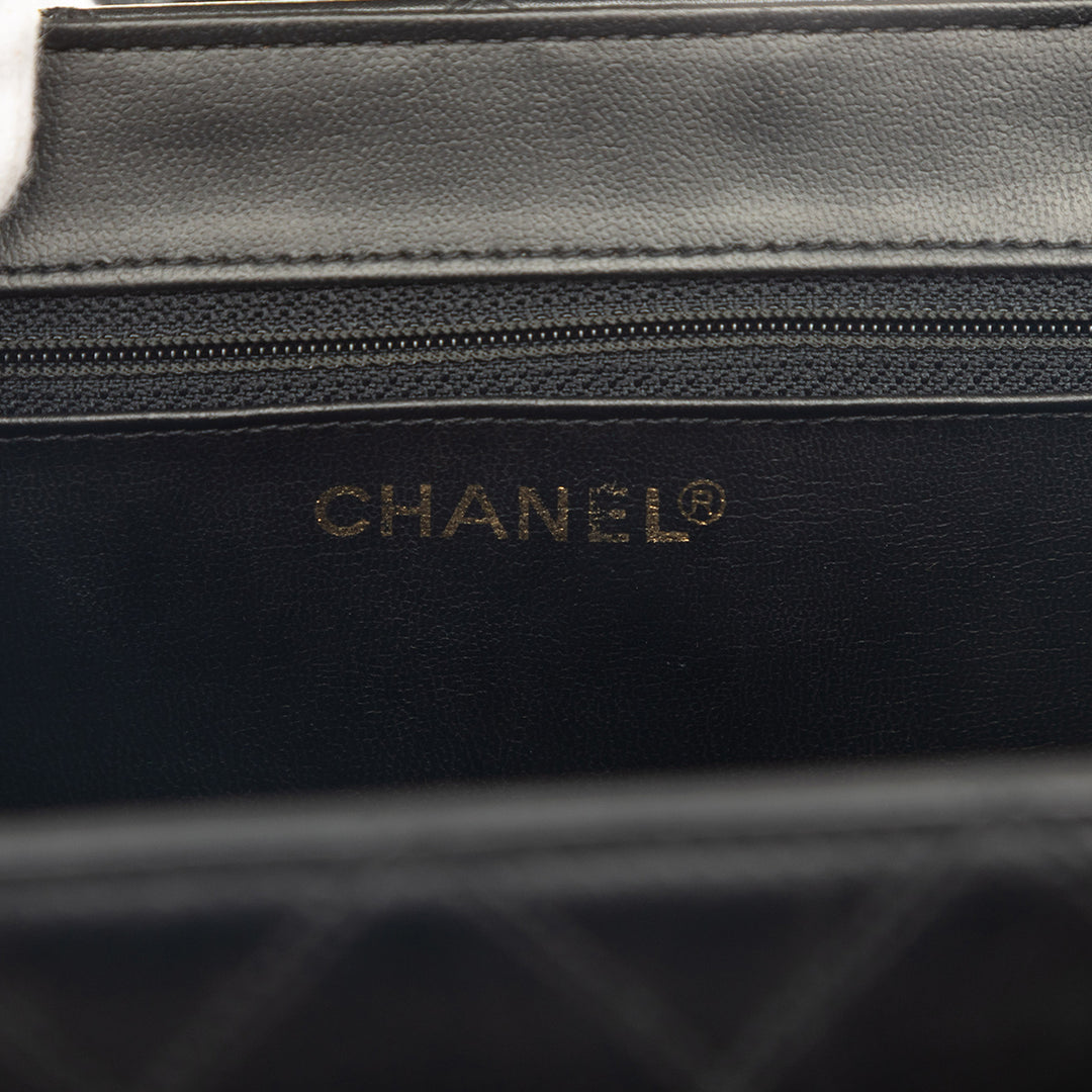 CC Matelassé Vanity Cuir d'agneau Noir