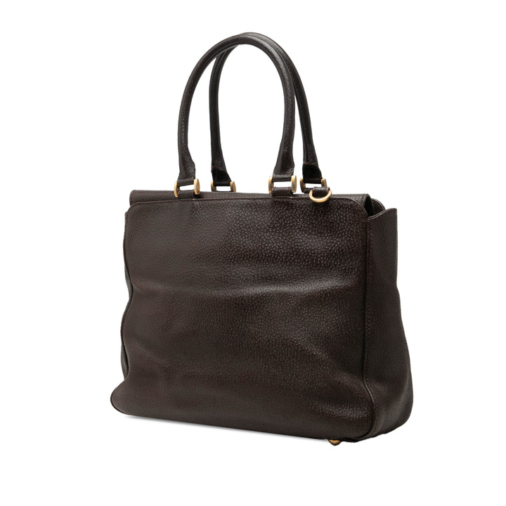 Fendi Texturé Classico No 3 Sac Marron – vue 2 – GABY PARIS