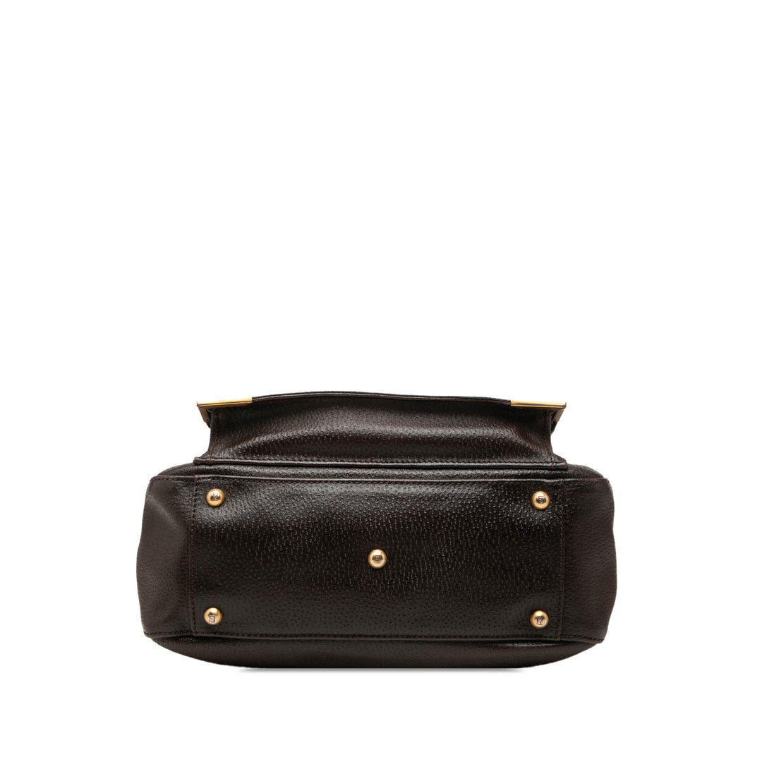 Fendi Texturé Classico No 3 Sac Marron – vue 3 – GABY PARIS