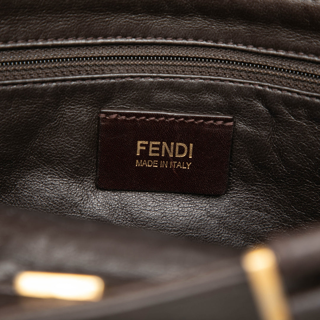 Fendi Texturé Classico No 3 Sac Marron – vue 5 – GABY PARIS