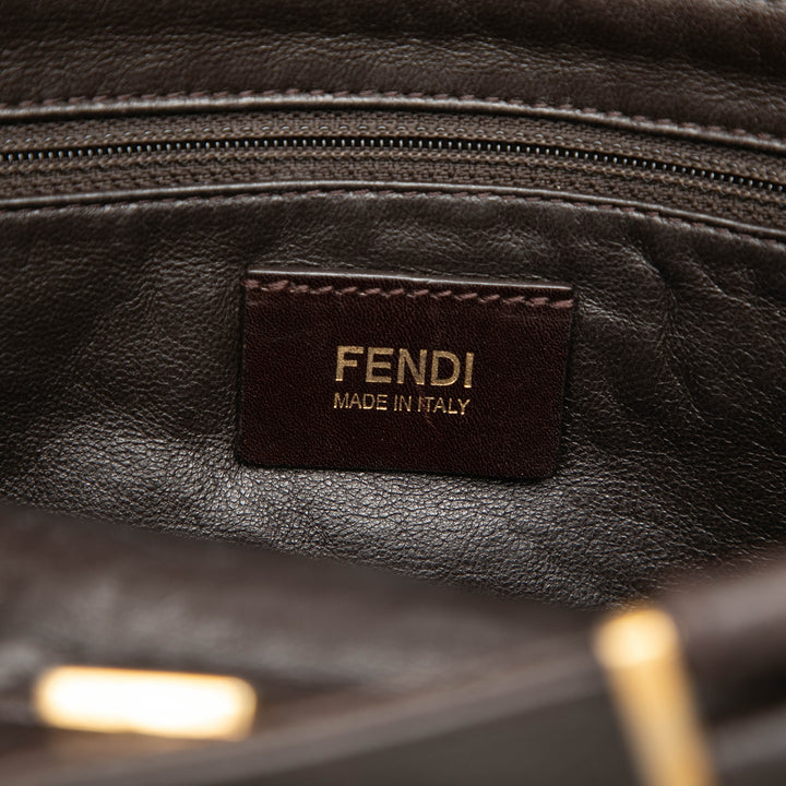Fendi Texturé Classico No 3 Sac Marron – vue 5 – GABY PARIS