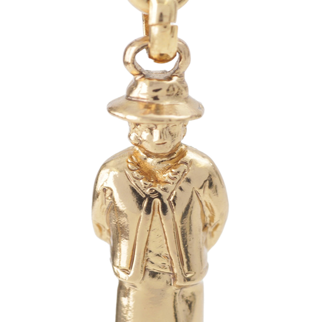 CC plaqué Mademoiselle pendantes À clip Boucles d'oreilles Doré