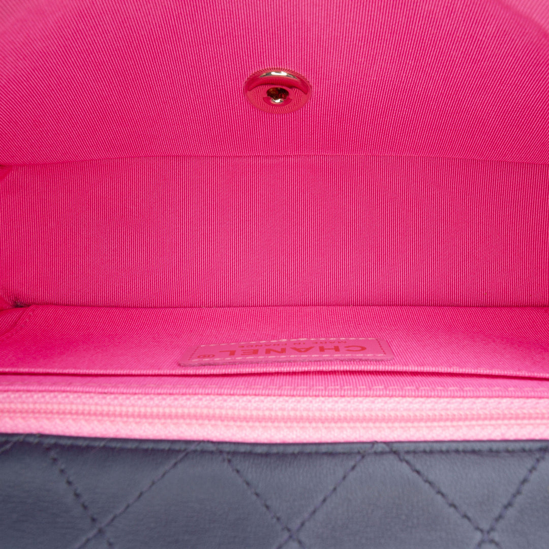 Chanel Mini Rectangular Classic Multicolor Cotton Surpiqué Simple rabat