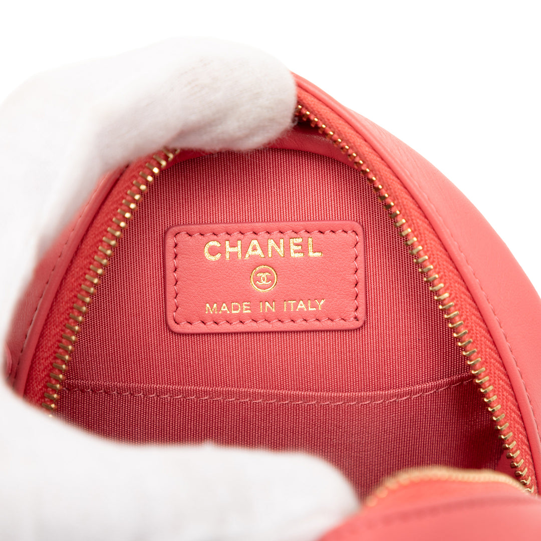 Chanel Sequins Cuir d’agneau 19 Rond Pochette avec chaîne