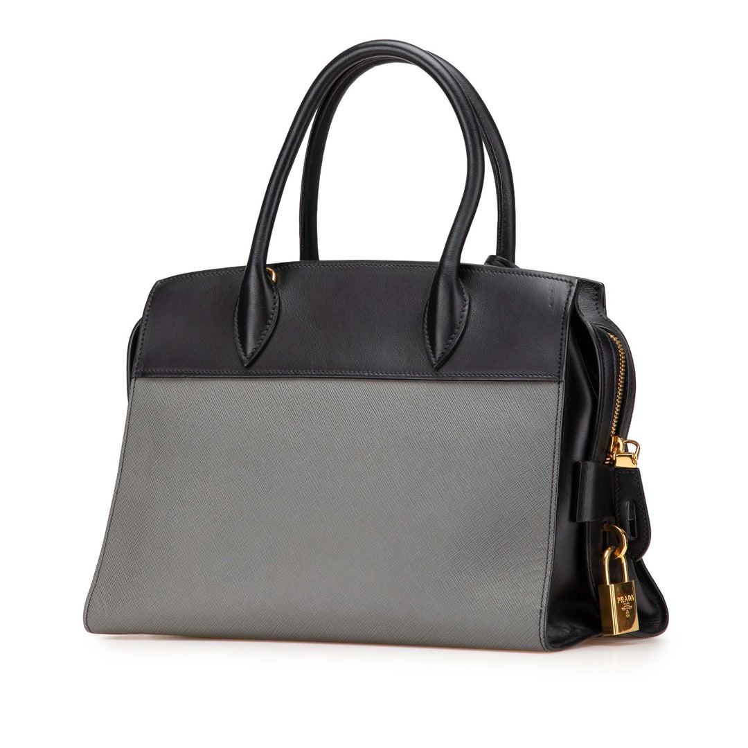 Prada Saffiano and City Veau Esplanade Bag Gris