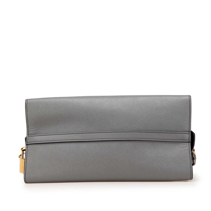 Prada Saffiano and City Veau Esplanade Bag Gris