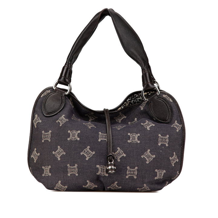 Denim Macadam Bittersweet Hobo Bag Brown - Gaby Paris