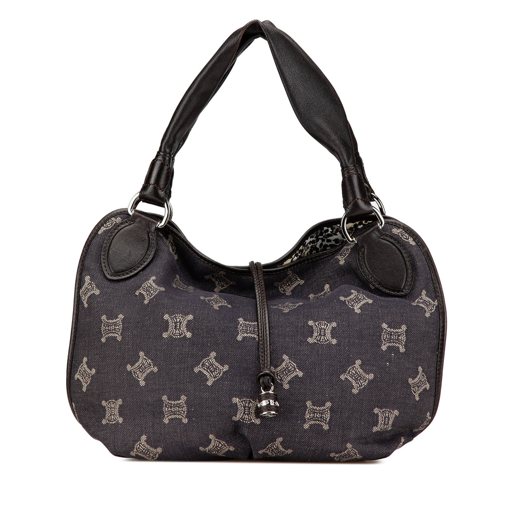 Denim Macadam Bittersweet Hobo Bag Brown - Gaby Paris