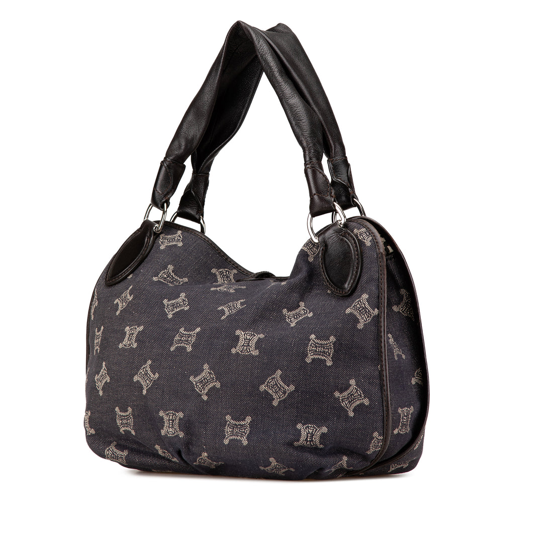 Denim Macadam Bittersweet Hobo Bag Brown - Gaby Paris