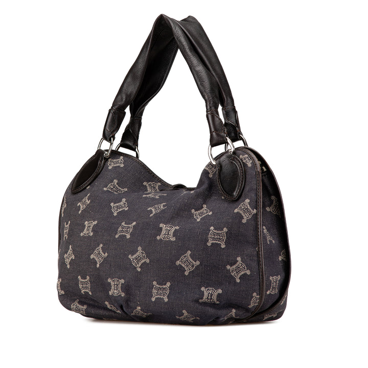 Denim Macadam Bittersweet Hobo Bag Brown - Gaby Paris