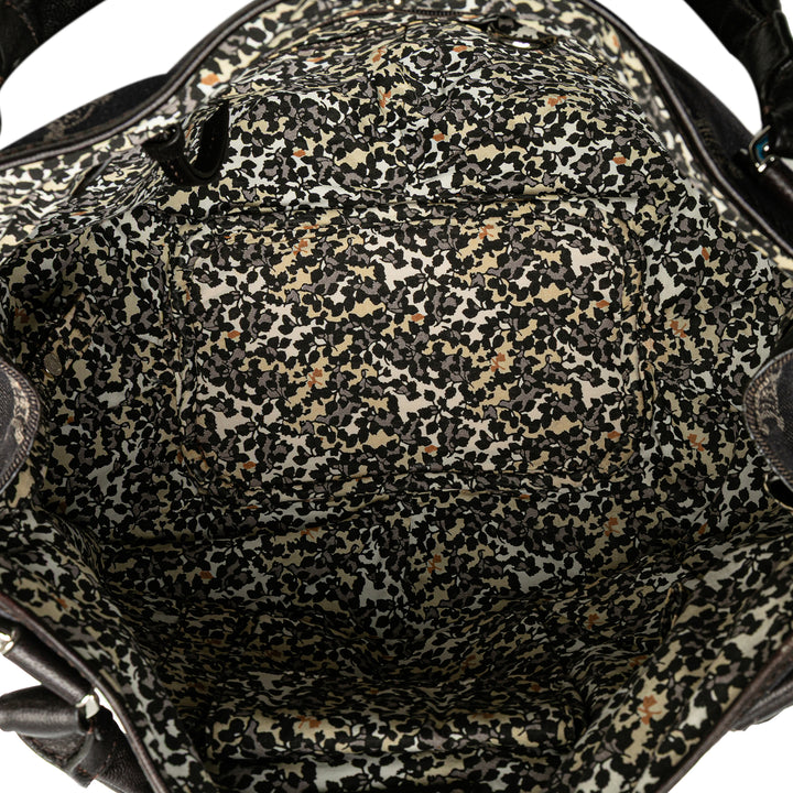 Denim Macadam Bittersweet Hobo Bag Brown - Gaby Paris