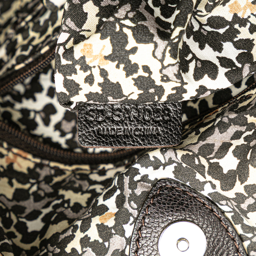 Denim Macadam Bittersweet Hobo Bag Brown - Gaby Paris