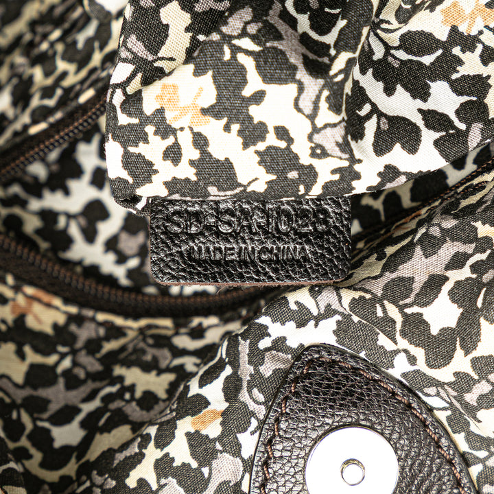 Denim Macadam Bittersweet Hobo Bag Brown - Gaby Paris