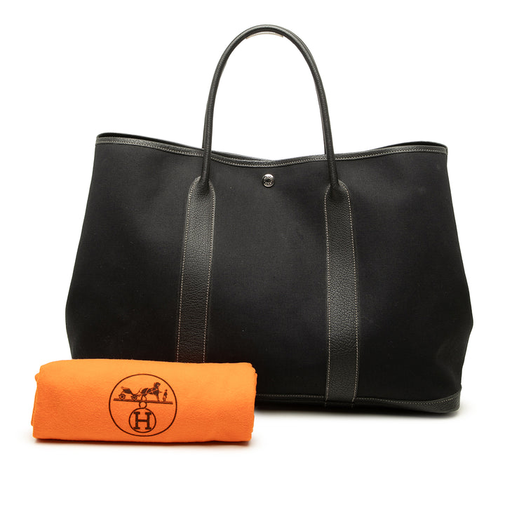 Hermès Cabas Negonda Garden Party 39 Noir – vue 7 – GABY PARIS