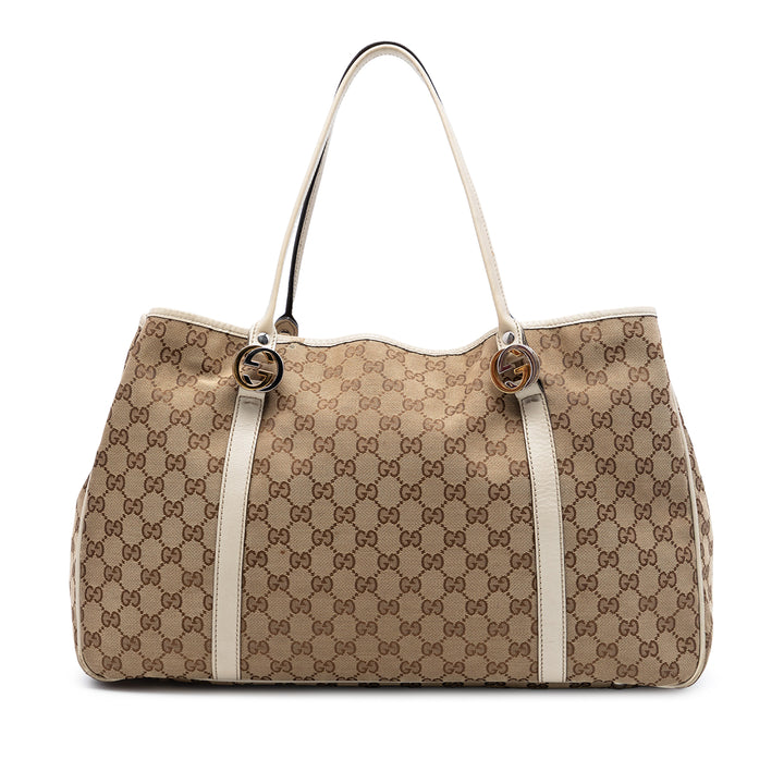 Gucci Large GG Toile Twins Cabas