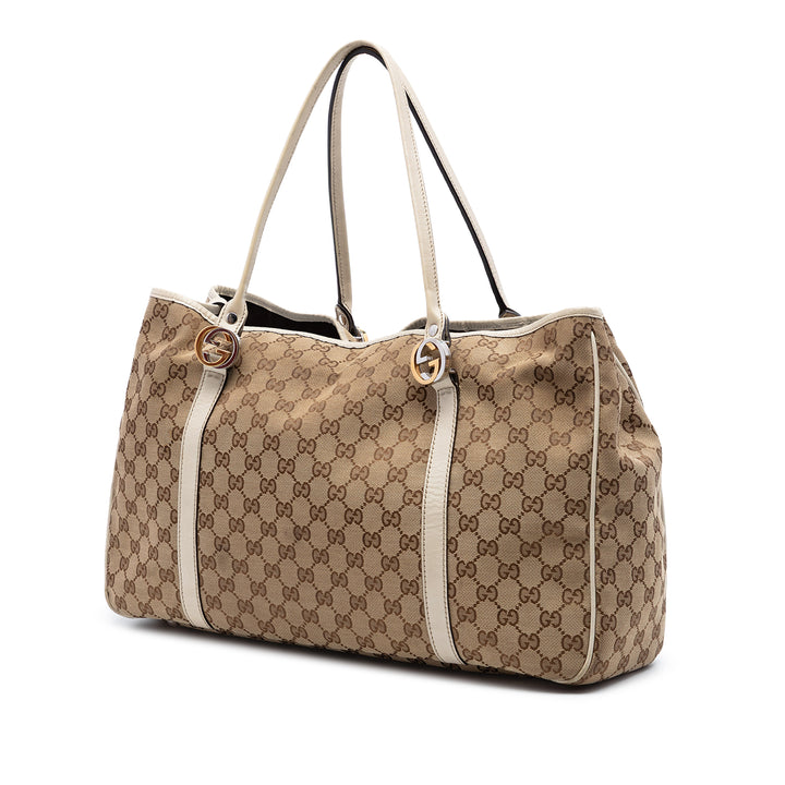 Gucci Large GG Toile Twins Cabas