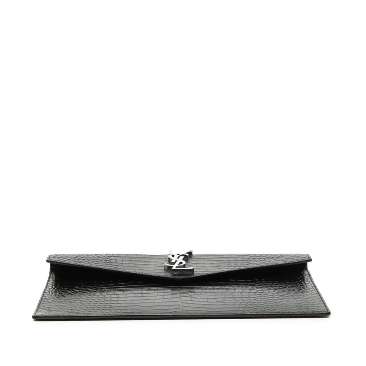 Saint Laurent Croc embossé Uptown Pochette Cuir