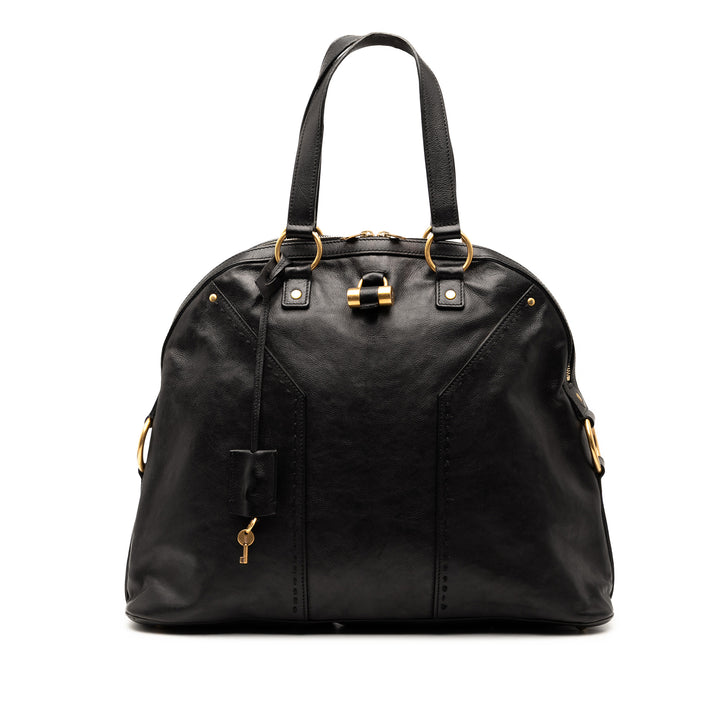 Saint Laurent Oversized Cuir Muse Sac à main Noir – GABY PARIS Authentique