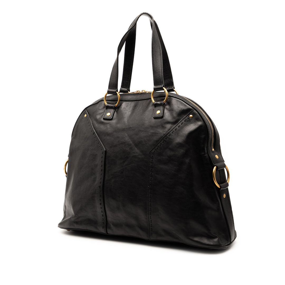 Saint Laurent Oversized Cuir Muse Sac à main Noir – GABY PARIS Authentique