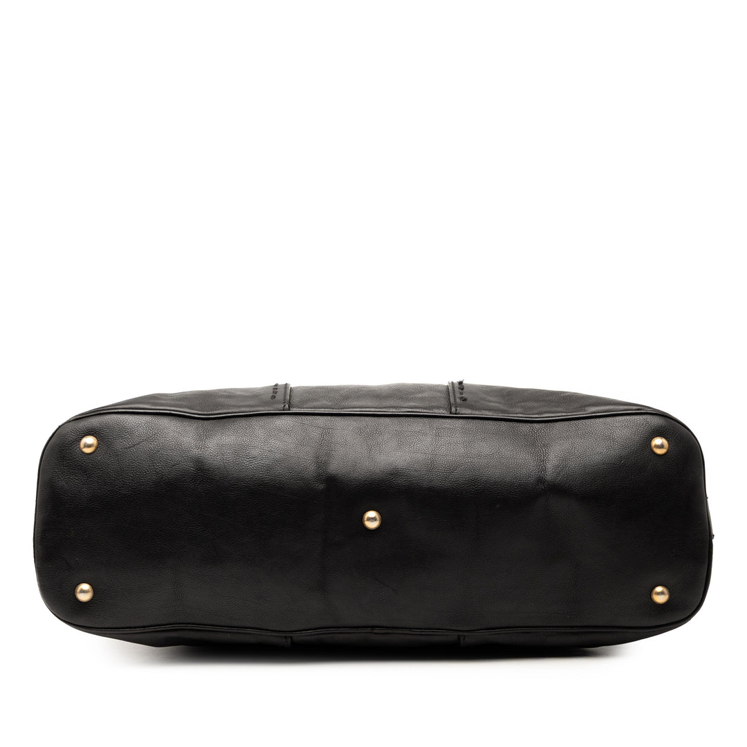 Saint Laurent Oversized Cuir Muse Sac à main Noir – GABY PARIS Authentique