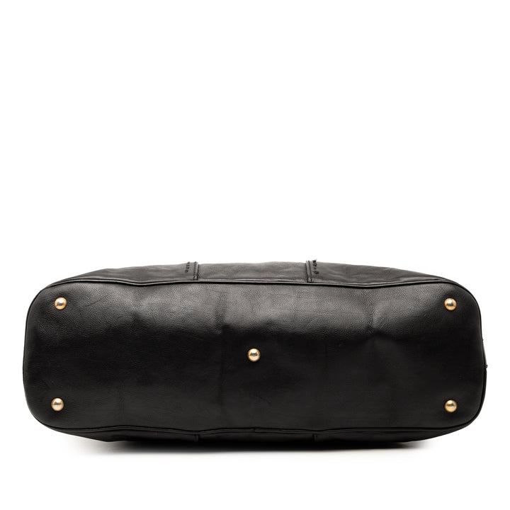 Saint Laurent Oversized Cuir Muse Sac à main Noir – GABY PARIS Authentique