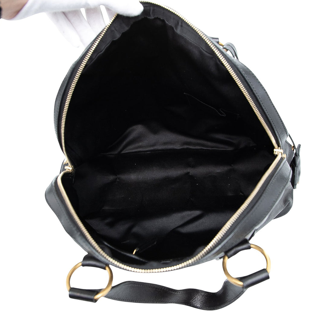 Saint Laurent Oversized Cuir Muse Sac à main Noir – GABY PARIS Authentique