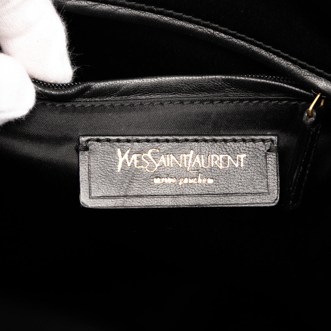 Saint Laurent Oversized Cuir Muse Sac à main Noir – GABY PARIS Authentique