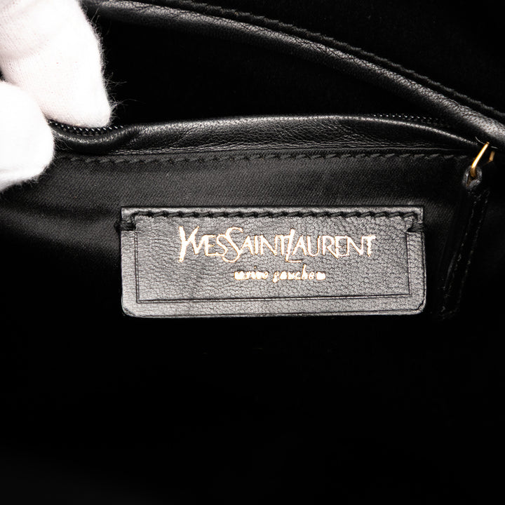 Saint Laurent Oversized Cuir Muse Sac à main Noir – GABY PARIS Authentique