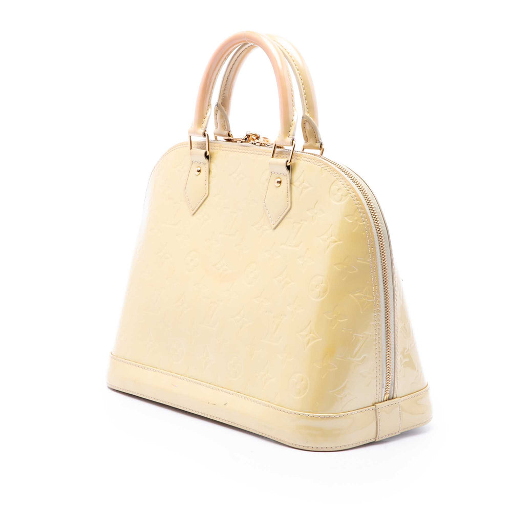 Louis Vuitton Alma PM Cuir verni Monogram Beige – vue 2 – GABY PARIS