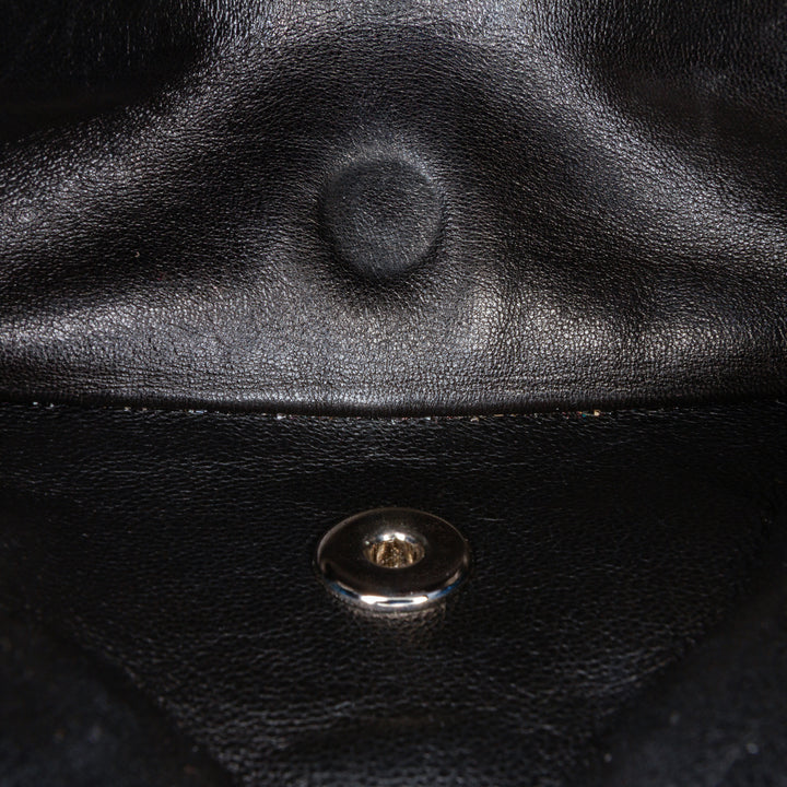 Medium Classic Patent Double Flap Black - Gaby Paris