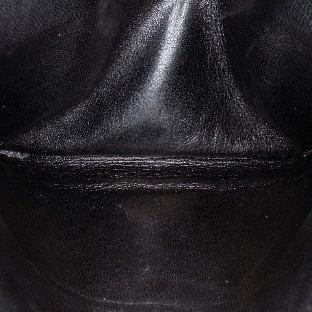 Medium Classic Patent Double Flap Black - Gaby Paris