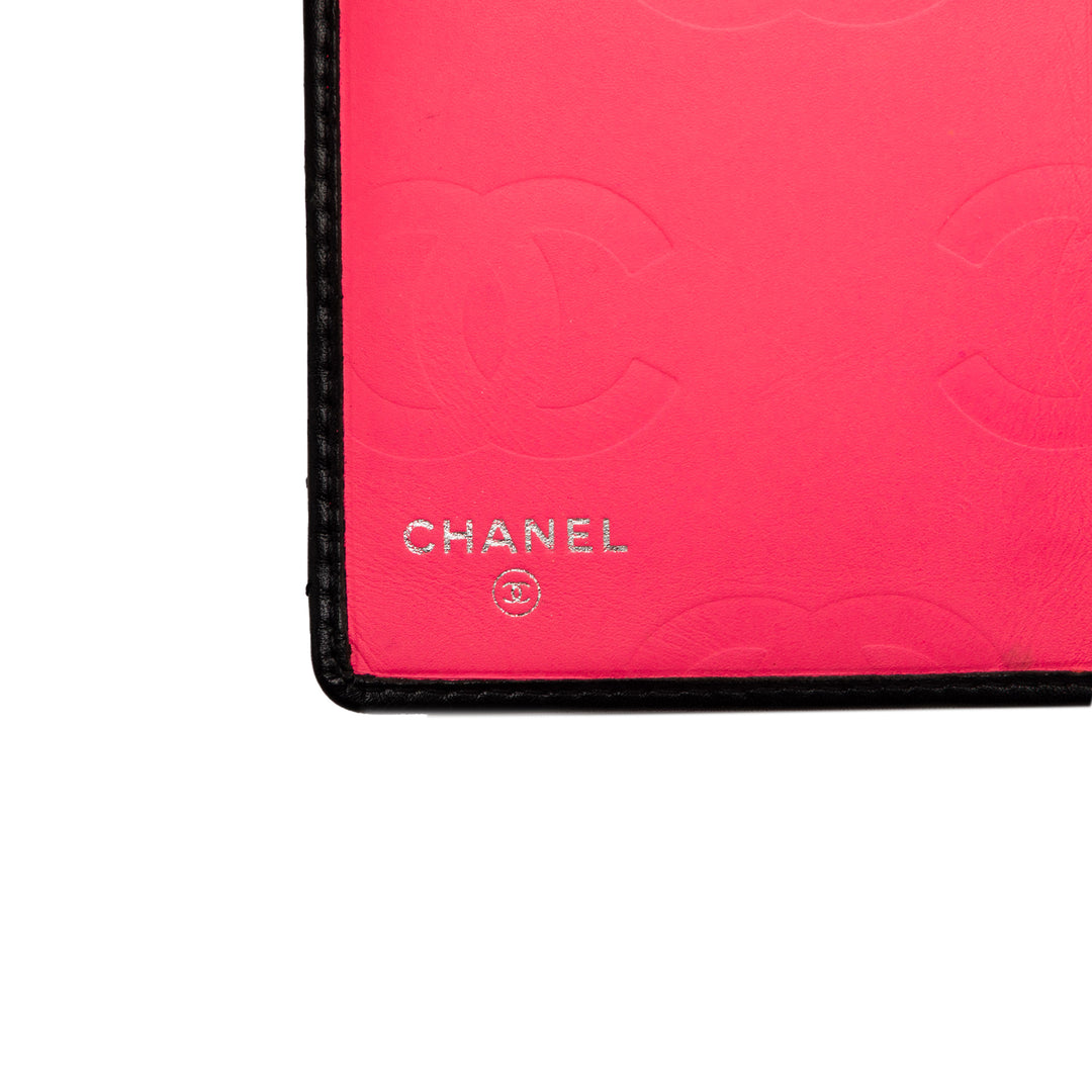 Chanel Matelassé Cuir d’agneau Cambon Ligne Bifold Portefeuille