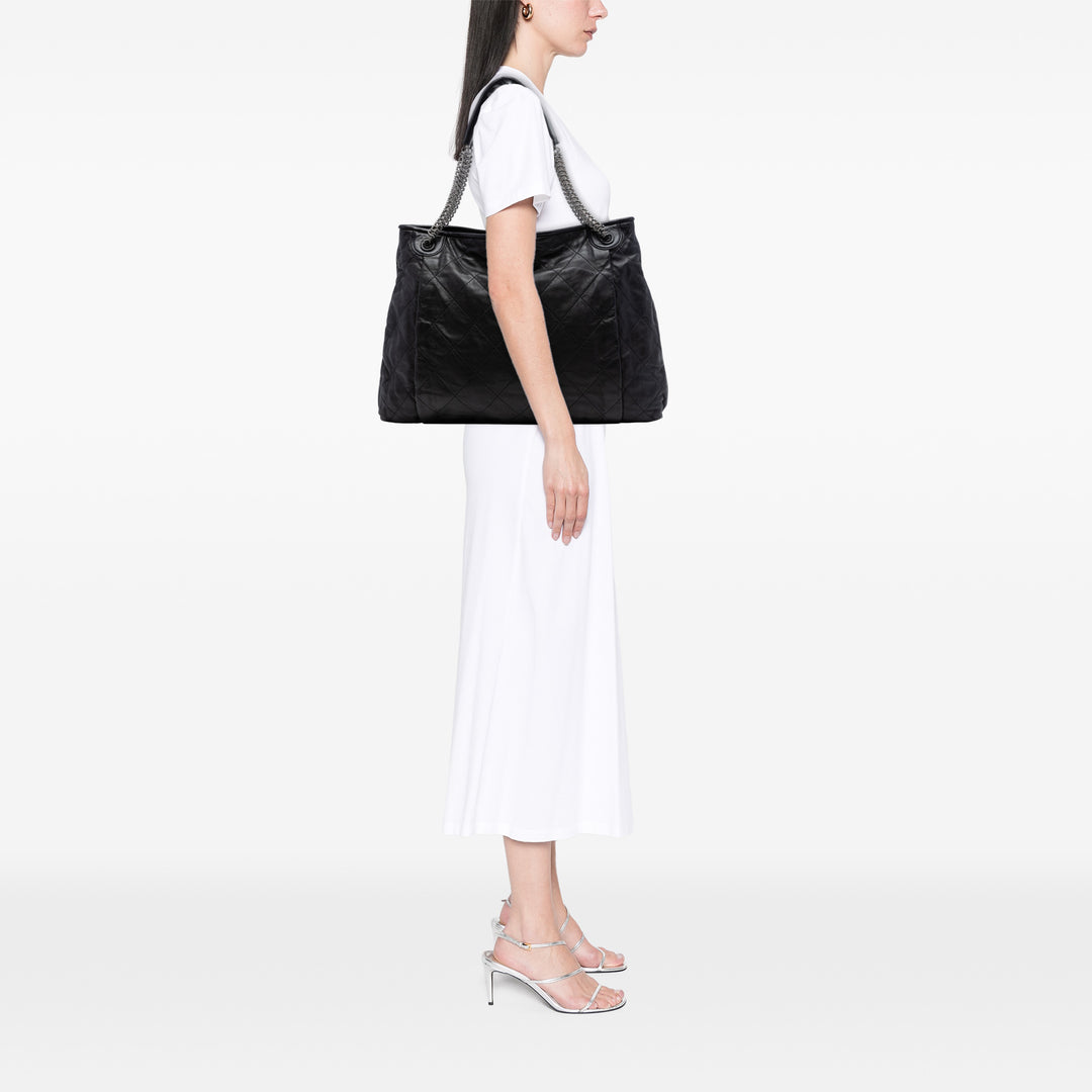 Chanel CC Matelassé Chaîne Cabas Cuir d'agneau