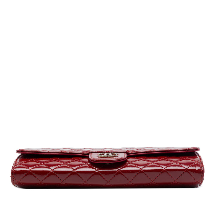 Chanel CC Matelassé Brilliant East West Wallet on Chain Rouge – vue 3 – GABY PARIS