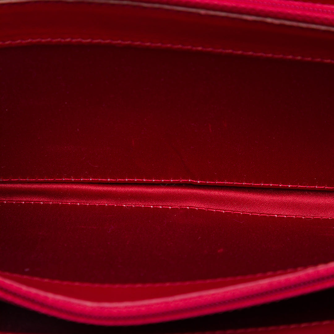Chanel CC Matelassé Brilliant East West Wallet on Chain Rouge – vue 4 – GABY PARIS